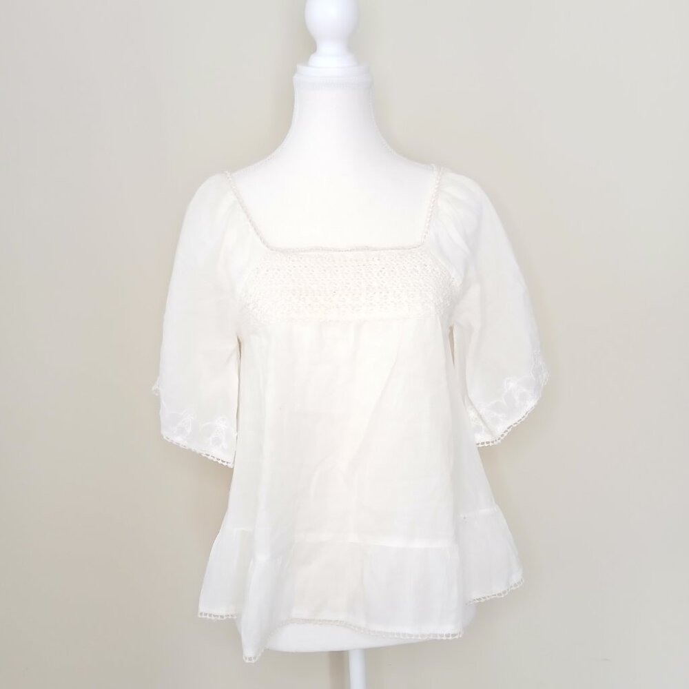 BLEND Denmark Whimsical Blouse Ivory Size XS
